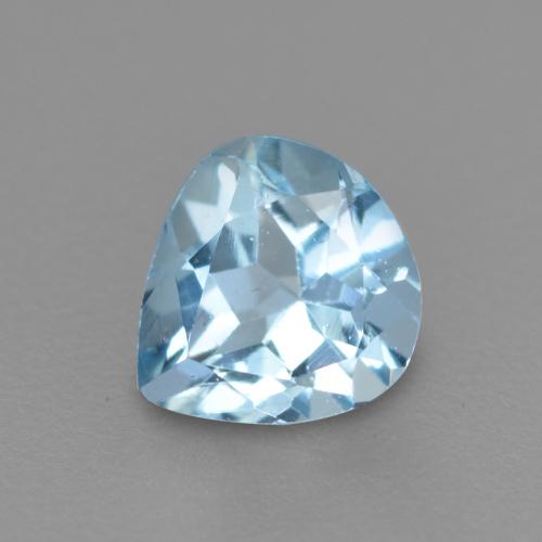Acquamarina naturale blu da 0,33 ct, taglio a pera, VS