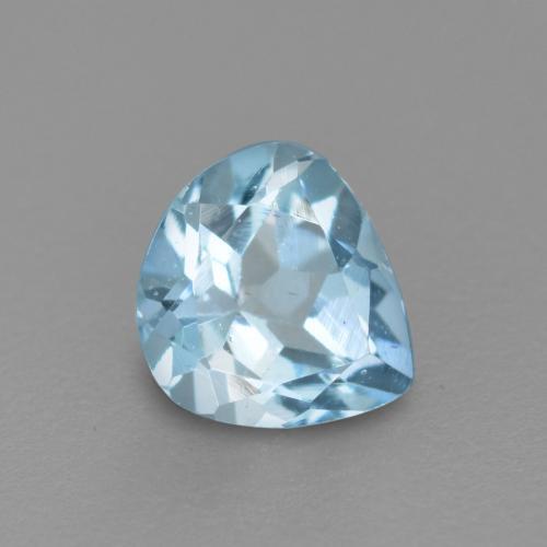 Acquamarina naturale blu da 0,33 ct, taglio a pera, VS