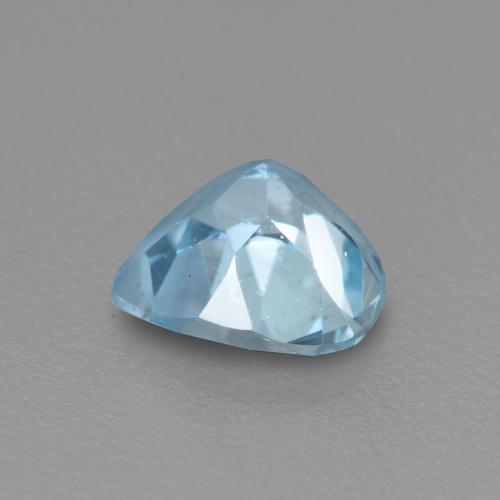 Acquamarina naturale blu da 0,33 ct, taglio a pera, VS