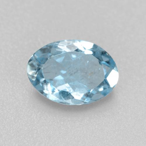 Acquamarina naturale blu da 0,65 ct, taglio ovale, VS-SI