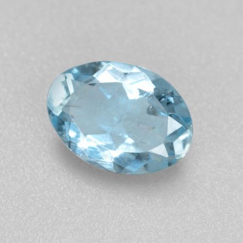 Acquamarina naturale blu da 0,65 ct, taglio ovale, VS-SI
