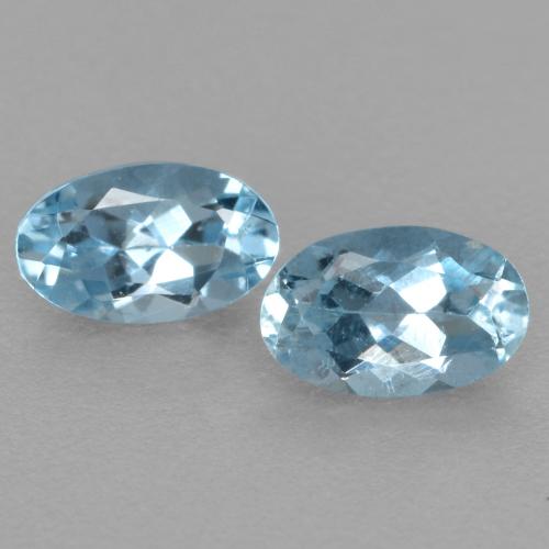 Acquamarina naturale blu da 0,53 ct, taglio ovale, VS-SI