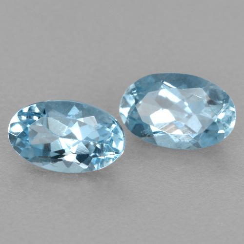 Acquamarina naturale blu da 0,53 ct, taglio ovale, VS-SI