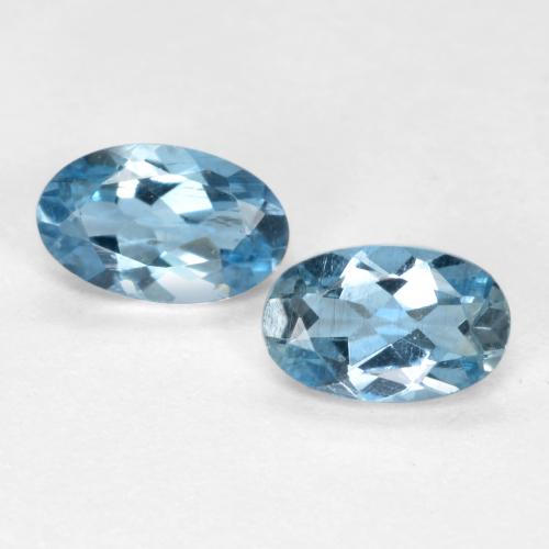 Gemme di Acquamarina Azzurro naturale da 0.39 ct, Taglio ovale, VS-SI