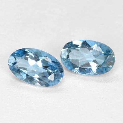 Gemme di Acquamarina Azzurro naturale da 0.39 ct, Taglio ovale, VS-SI