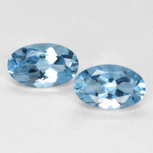 Acquamarina naturale blu da 0,45 ct, taglio ovale, VS-SI