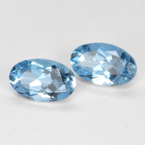 Acquamarina naturale blu da 0,45 ct, taglio ovale, VS-SI