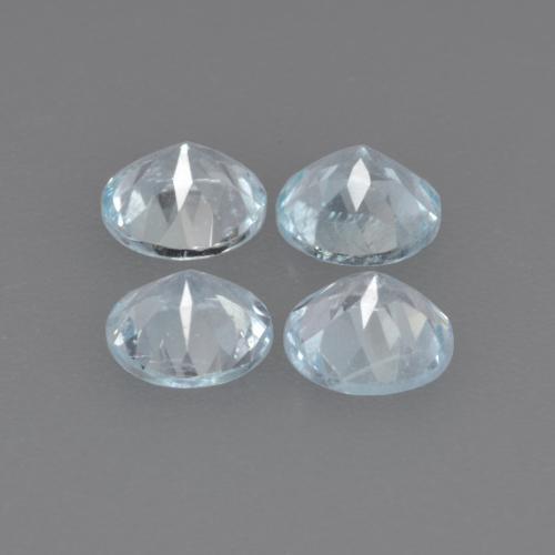 Acquamarina naturale blu da 1,57 ct, taglio rotondo, VS-SI
