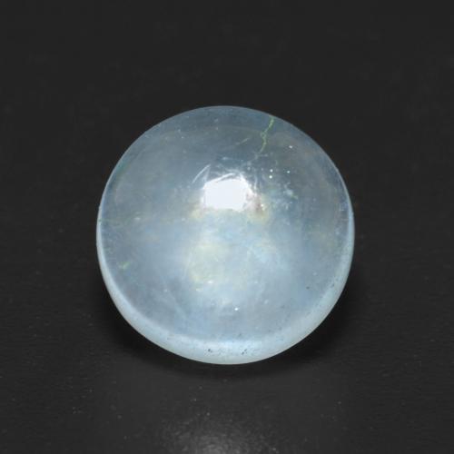 Acquamarina naturale blu da 2,42 ct, taglio rotondo, trasparente