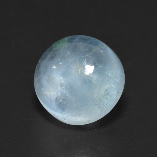Acquamarina naturale blu da 2,42 ct, taglio rotondo, trasparente