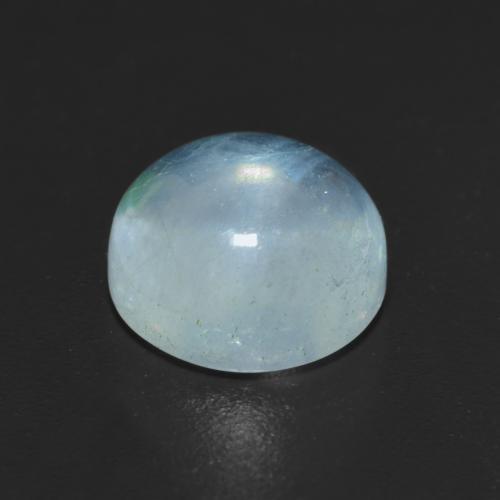 Acquamarina naturale blu da 2,42 ct, taglio rotondo, trasparente