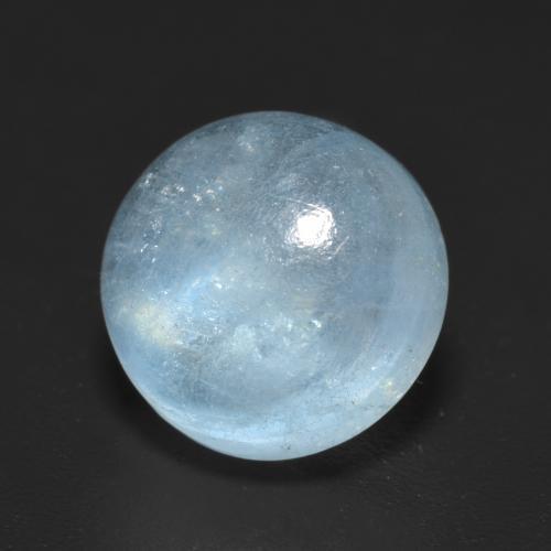 Acquamarina Alzavola Chiaro naturale da 4.35 ct, Taglio rotondo, Trasparente