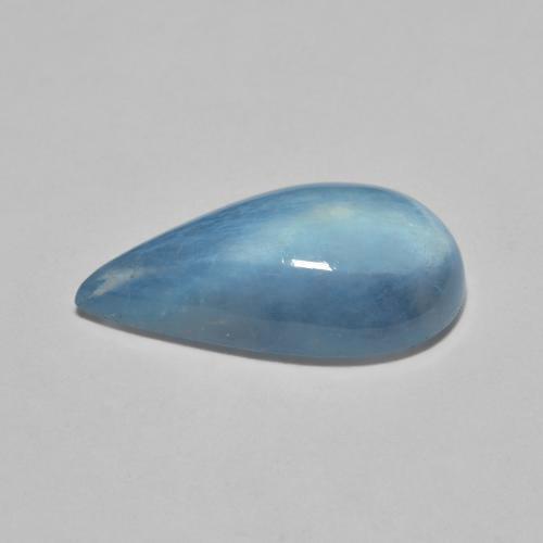 Acquamarina naturale blu da 5,79 ct, taglio a pera, trasparente