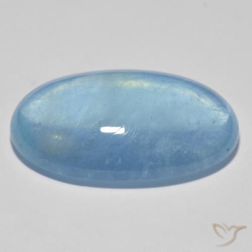 Acquamarina Blu naturale da 21.62 ct, Ovale, Trasparente