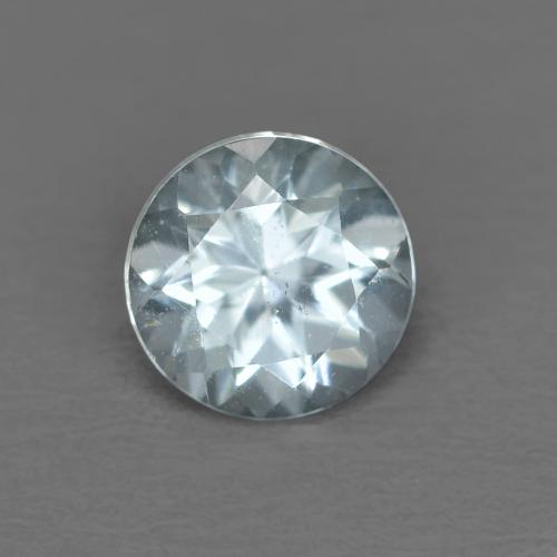 Acquamarina naturale blu da 0,44 ct, taglio rotondo, VVS
