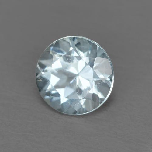 Acquamarina naturale blu da 0,44 ct, taglio rotondo, VVS