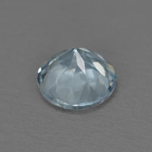 Acquamarina naturale blu da 0,44 ct, taglio rotondo, VVS