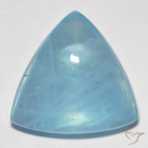 27.44ct Naturale Blu acqua Acquamarina, Taglio trillion, Trasparente