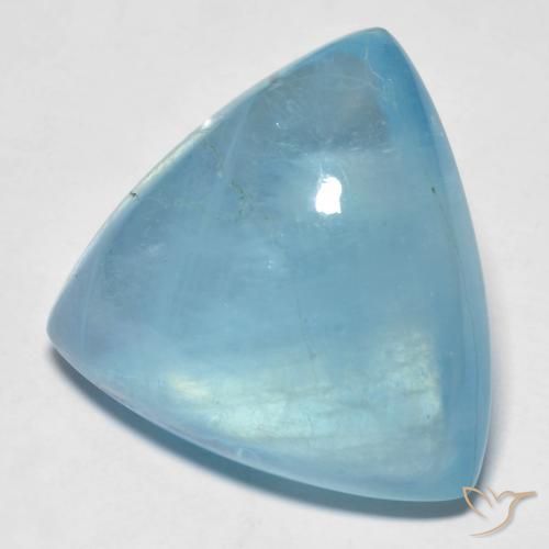 Acquamarina Blu acqua naturale da 27.44 ct, Taglio trillion, Trasparente