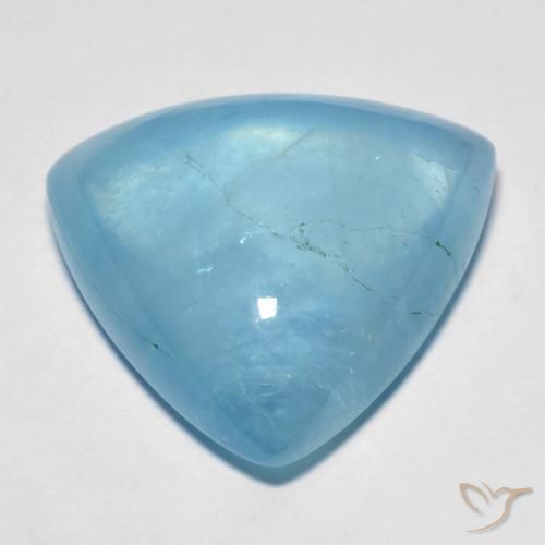 Acquamarina Blu acqua naturale da 27.44 ct, Taglio trillion, Trasparente