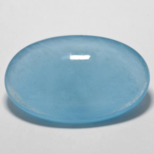 Acquamarina Yale Blue naturale da 75.34 ct, Ovale, Trasparente