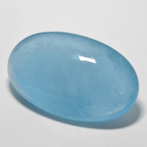 Acquamarina Yale Blue naturale da 75.34 ct, Ovale, Trasparente