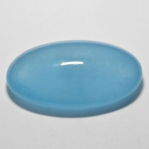 Acquamarina Yale Blue naturale da 75.34 ct, Ovale, Trasparente