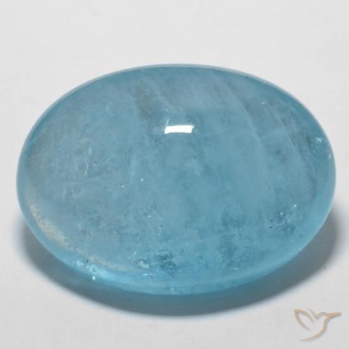 Acquamarina Yale Blue naturale da 56.63 ct, Ovale, Trasparente