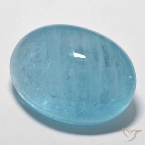 Acquamarina Yale Blue naturale da 56.63 ct, Ovale, Trasparente