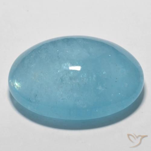 Acquamarina Yale Blue naturale da 56.63 ct, Ovale, Trasparente