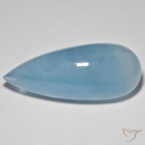 71.19ct Naturale Alzavola Chiaro Acquamarina, Forma a pera, Traslucido
