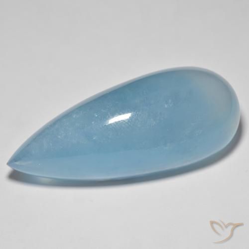 Acquamarina Alzavola Chiaro naturale da 71.19 ct, Forma a pera, Traslucido