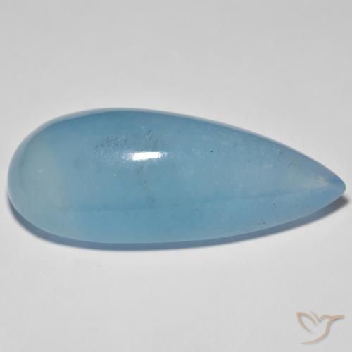 Acquamarina Alzavola Chiaro naturale da 71.19 ct, Forma a pera, Traslucido