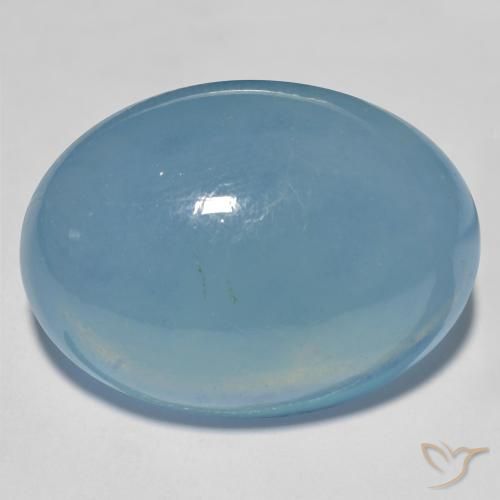 27.91ct Naturale Alzavola Chiaro Acquamarina, Ovale, Traslucido