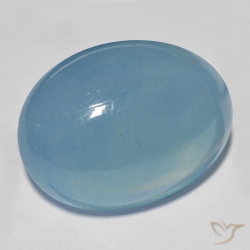 Acquamarina Alzavola Chiaro naturale da 27.91 ct, Ovale, Traslucido