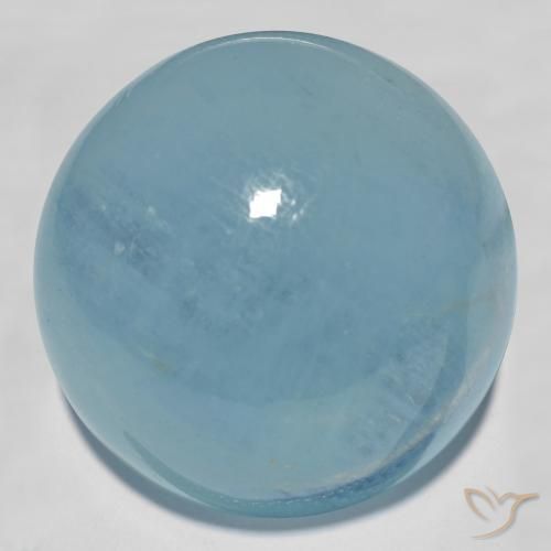 Acquamarina Verde bluastro chiaro naturale da 31.66 ct, Rotondo, Trasparente