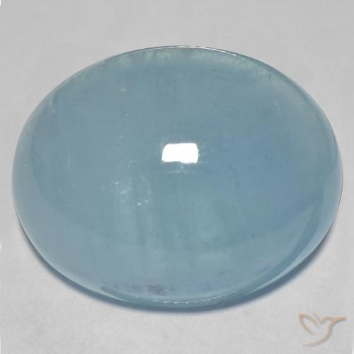 41.14ct Naturale Blu verdastro Acquamarina, Ovale, Trasparente
