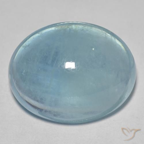 31.95ct Naturale Verde bluastro chiaro Acquamarina, Ovale, Trasparente