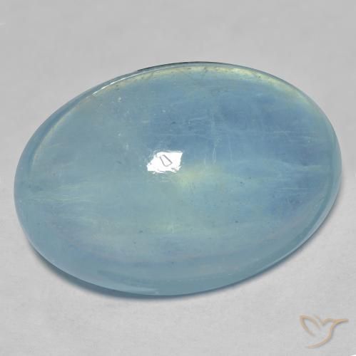 26.47ct Naturale Alzavola Chiaro Acquamarina, Ovale, Trasparente