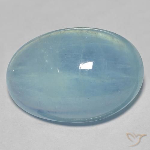 Acquamarina Alzavola Chiaro naturale da 26.47 ct, Ovale, Trasparente