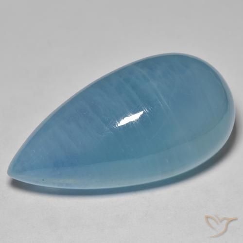 55.68ct Naturale Bambina blu Acquamarina, Forma a pera, Traslucido