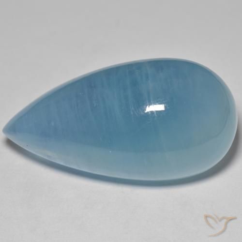 Acquamarina Bambina blu naturale da 55.68 ct, Forma a pera, Traslucido