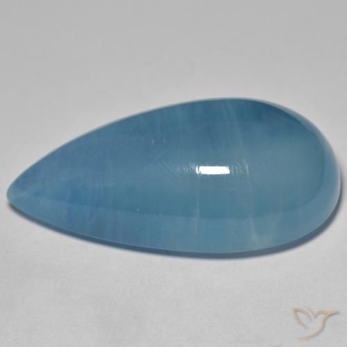 Acquamarina Bambina blu naturale da 55.68 ct, Forma a pera, Traslucido