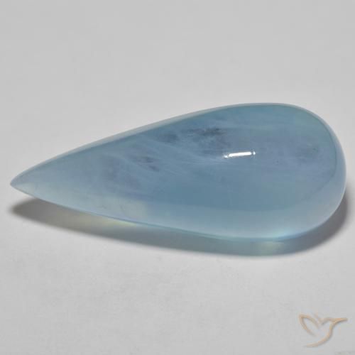 33.43ct Naturale Bambina blu Acquamarina, Forma a pera, Trasparente