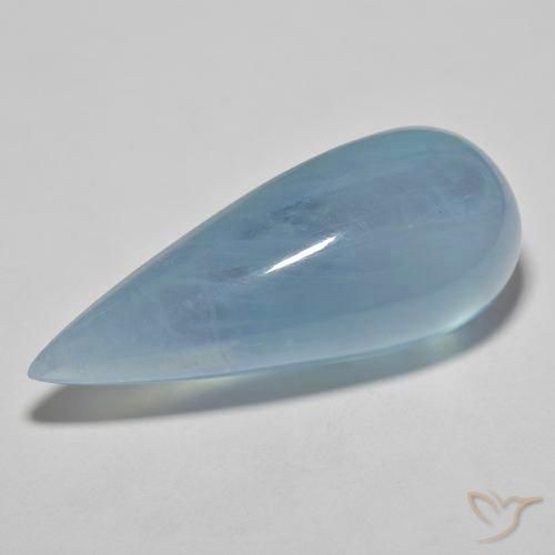 Acquamarina Bambina blu naturale da 33.43 ct, Forma a pera, Trasparente