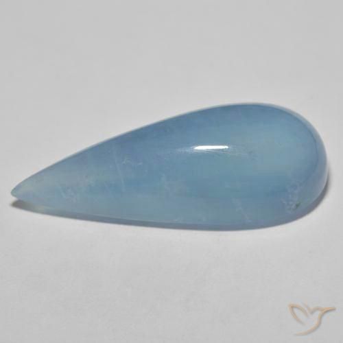 Acquamarina Bambina blu naturale da 33.43 ct, Forma a pera, Trasparente