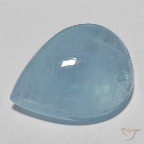 29.27ct Naturale Bambina blu Acquamarina, Forma a pera, Trasparente