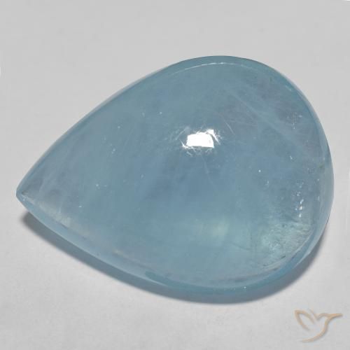 Acquamarina Bambina blu naturale da 29.27 ct, Forma a pera, Trasparente
