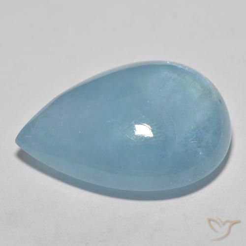 Acquamarina Bambina blu naturale da 29.27 ct, Forma a pera, Trasparente