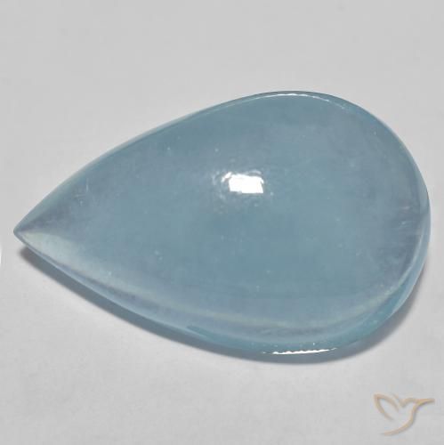 Acquamarina Bambina blu naturale da 30.15 ct, Forma a pera, Trasparente